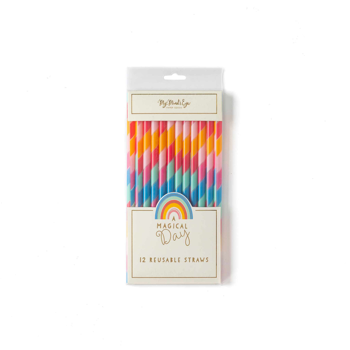 Magical Rainbow Reuseable Straws - My Mind's Eye Paper Goods