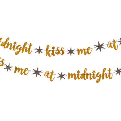 New Year's Eve Kiss Me at Midnight Banner - My Mind's Eye Paper Goods