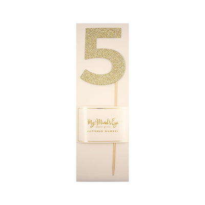 Gold Glitter Number 7 - My Mind's Eye Paper Goods