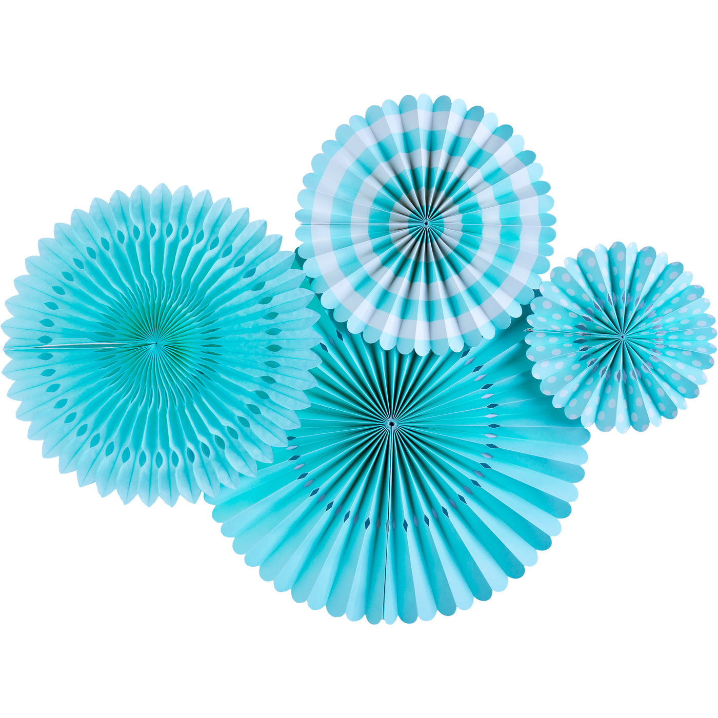 Basic Aqua Blue Fan Set - My Mind's Eye Paper Goods