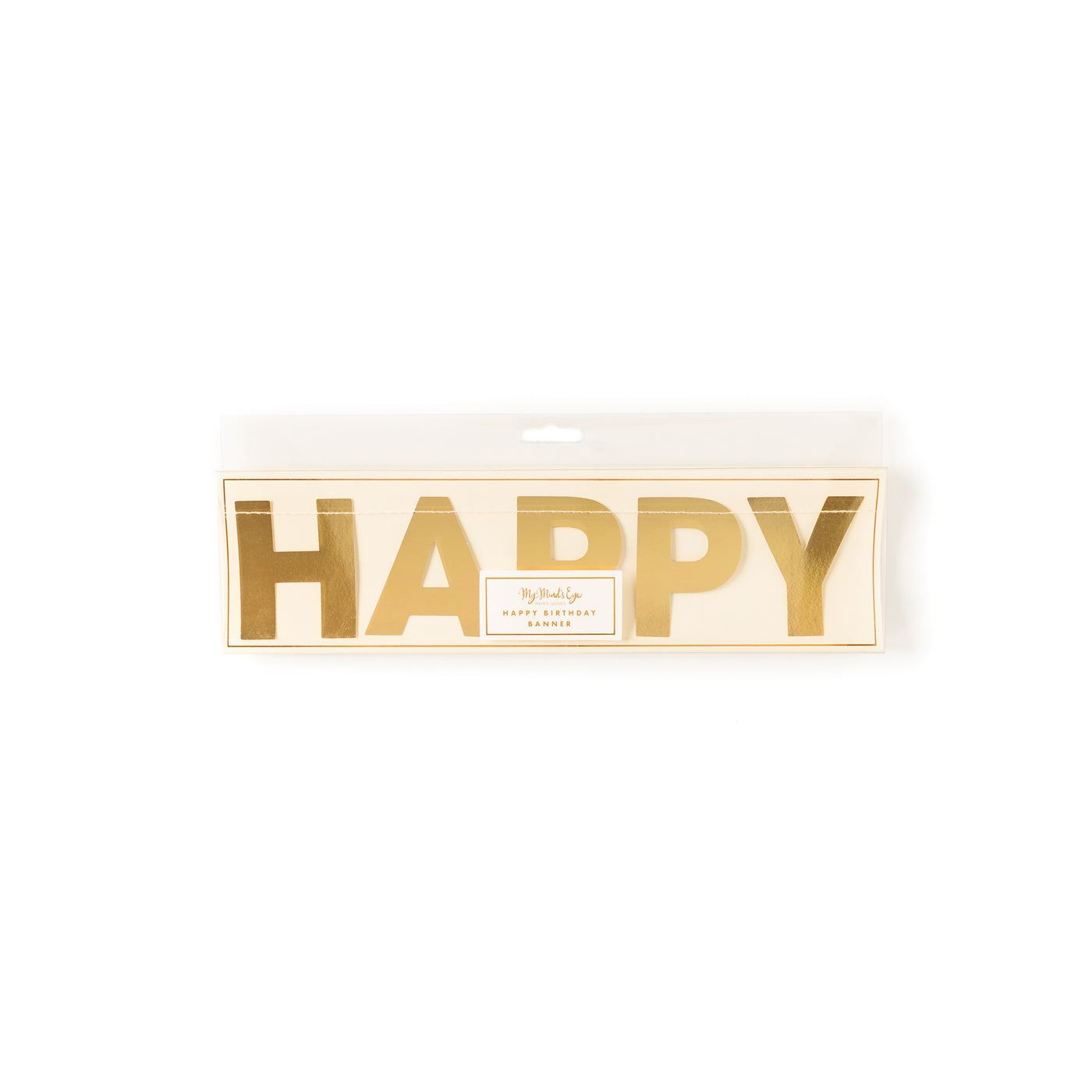 Gold Happy Birthday Banner - My Mind's Eye Paper Goods
