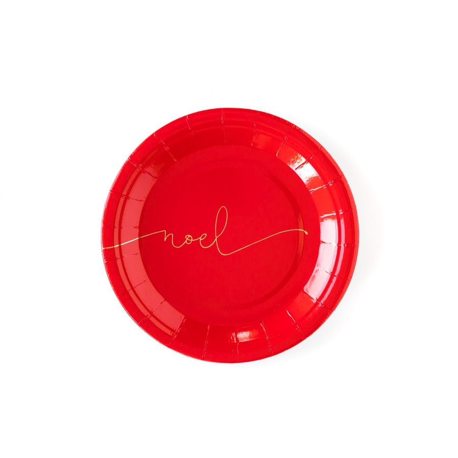Red Noel 7" Plates - My Mind's Eye Paper Goods