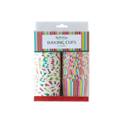 Bright Stripes & Trees Baking/Treat Cups - My Mind's Eye Paper Goods