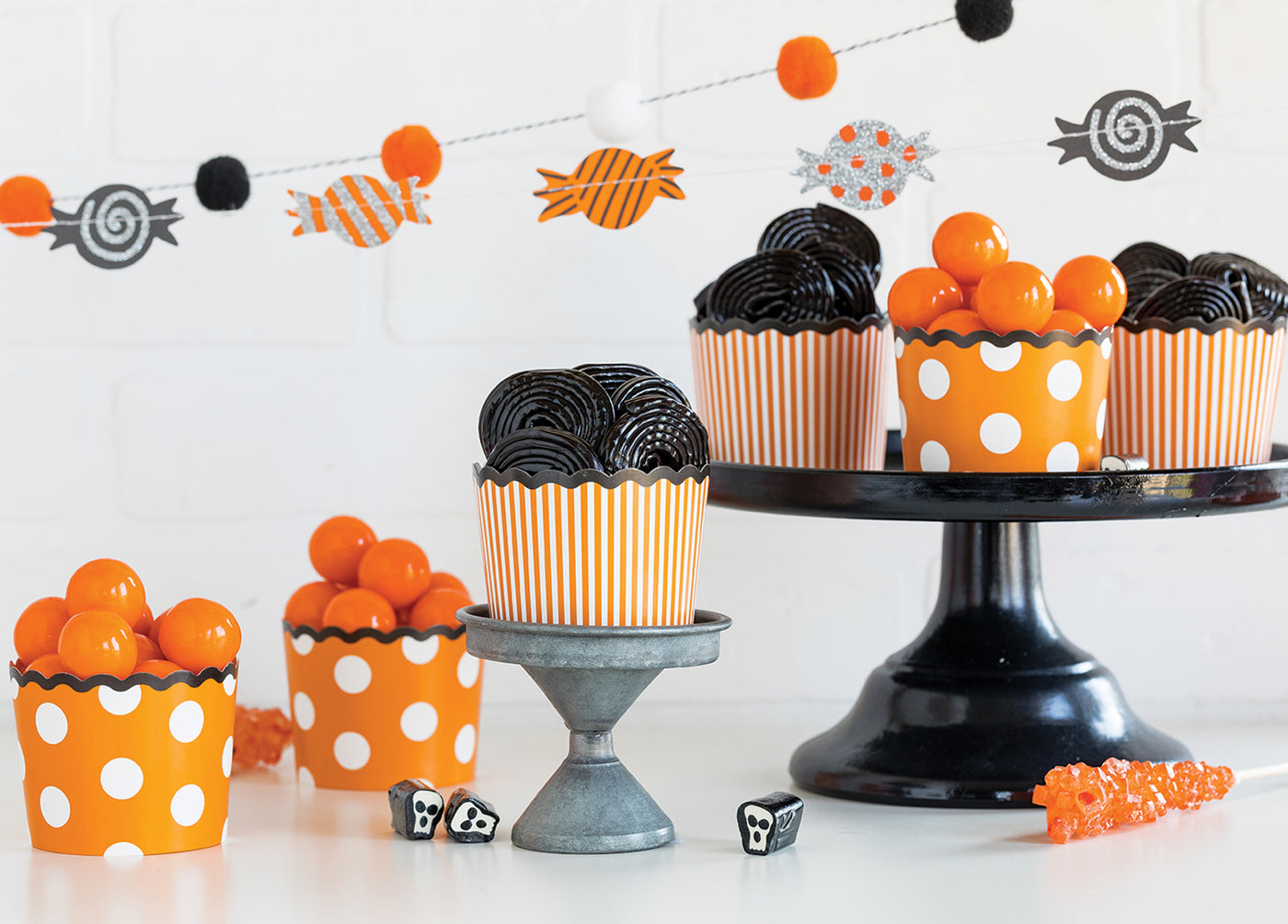 Halloween Dots & Stripes Baking/Treat Cups - My Mind's Eye Paper Goods
