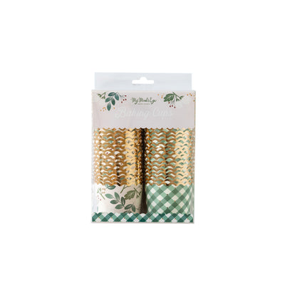 Gold Foiled Cotton Flowers Baking/Treat Cups