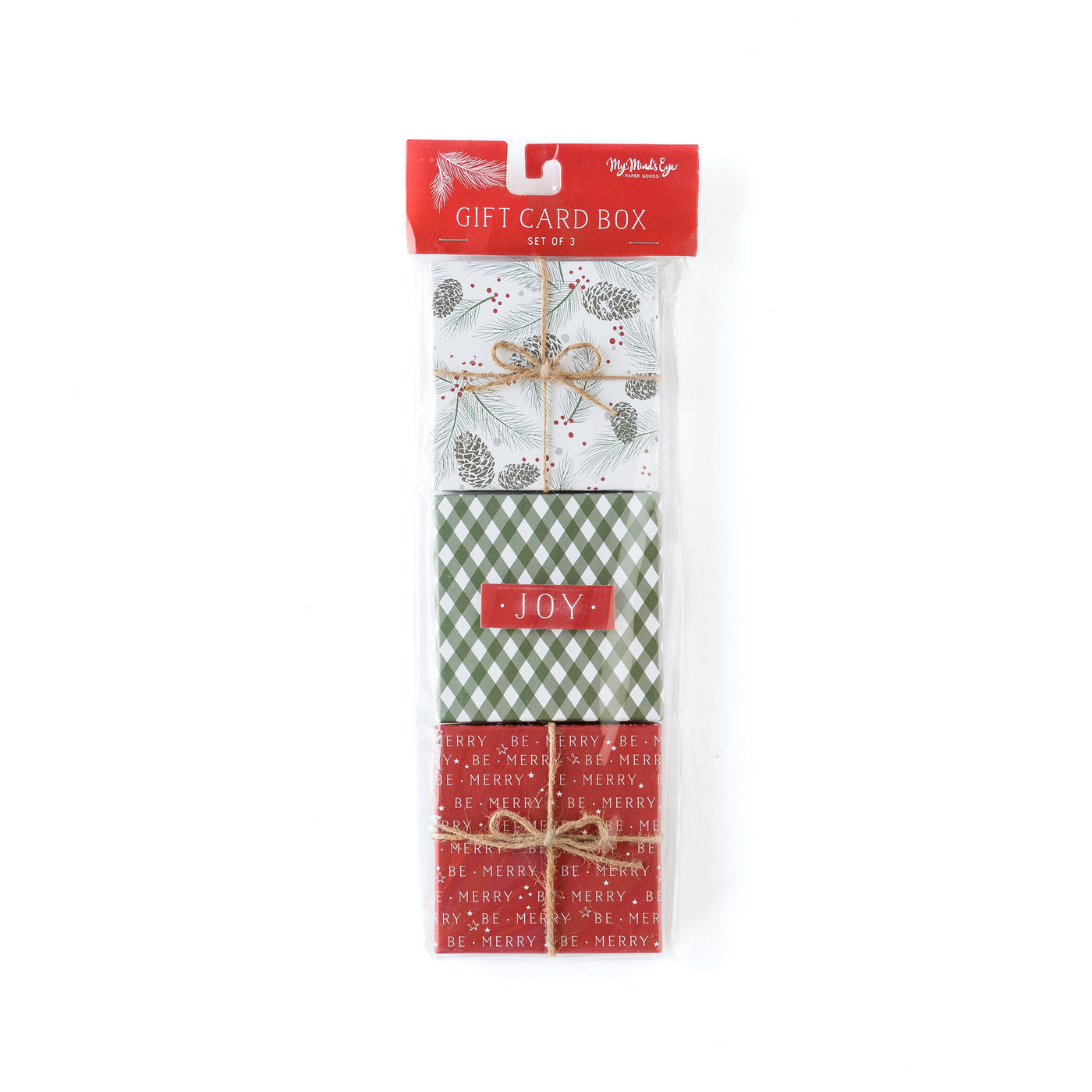 Needles and Cones Gift Card Boxes (Set of 3)