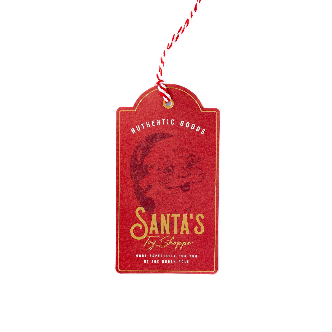 Smiling Santa Over-sized Tags