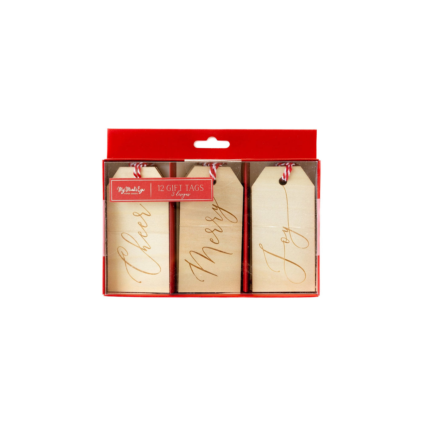 Etched Wood Gift Tag Set