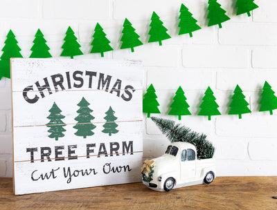Felt Christmas Tree Banner - My Mind's Eye Paper Goods