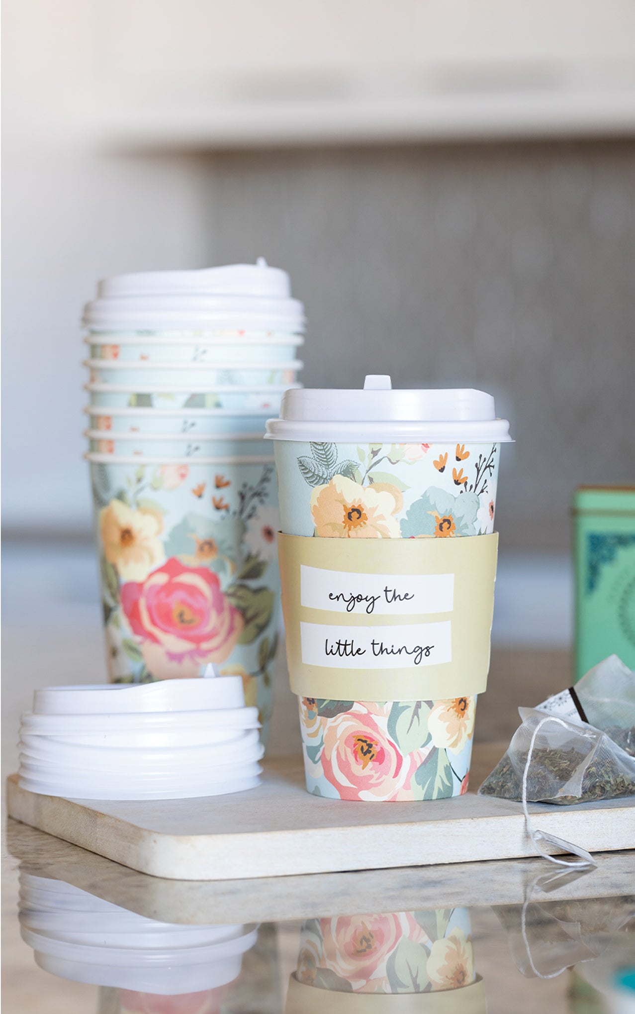 The Little Things Floral To Go Cups 8 count
