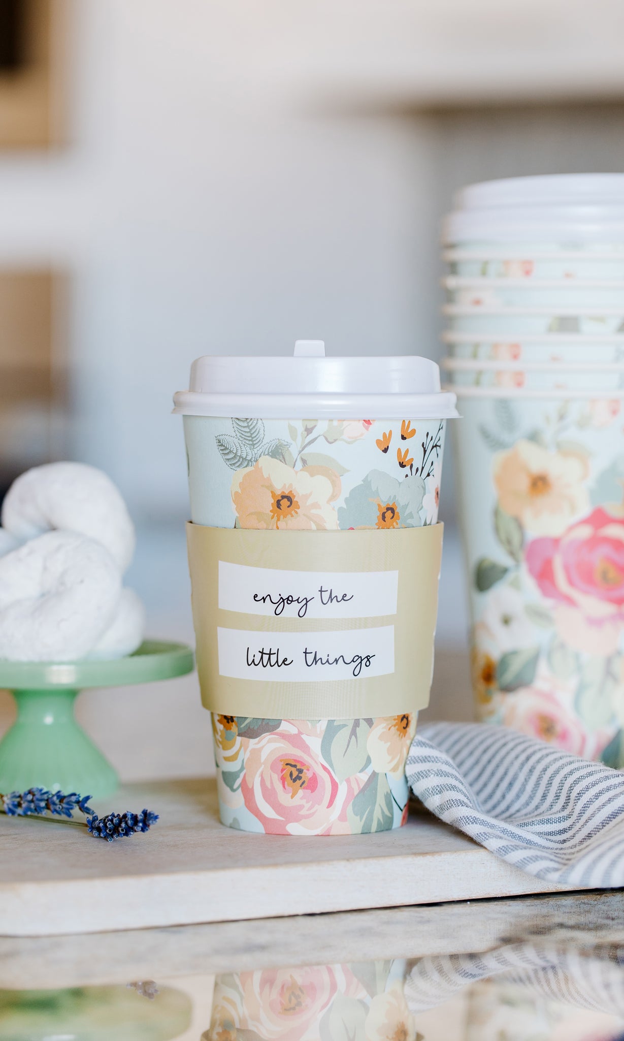 The Little Things Floral To Go Cups 8 count