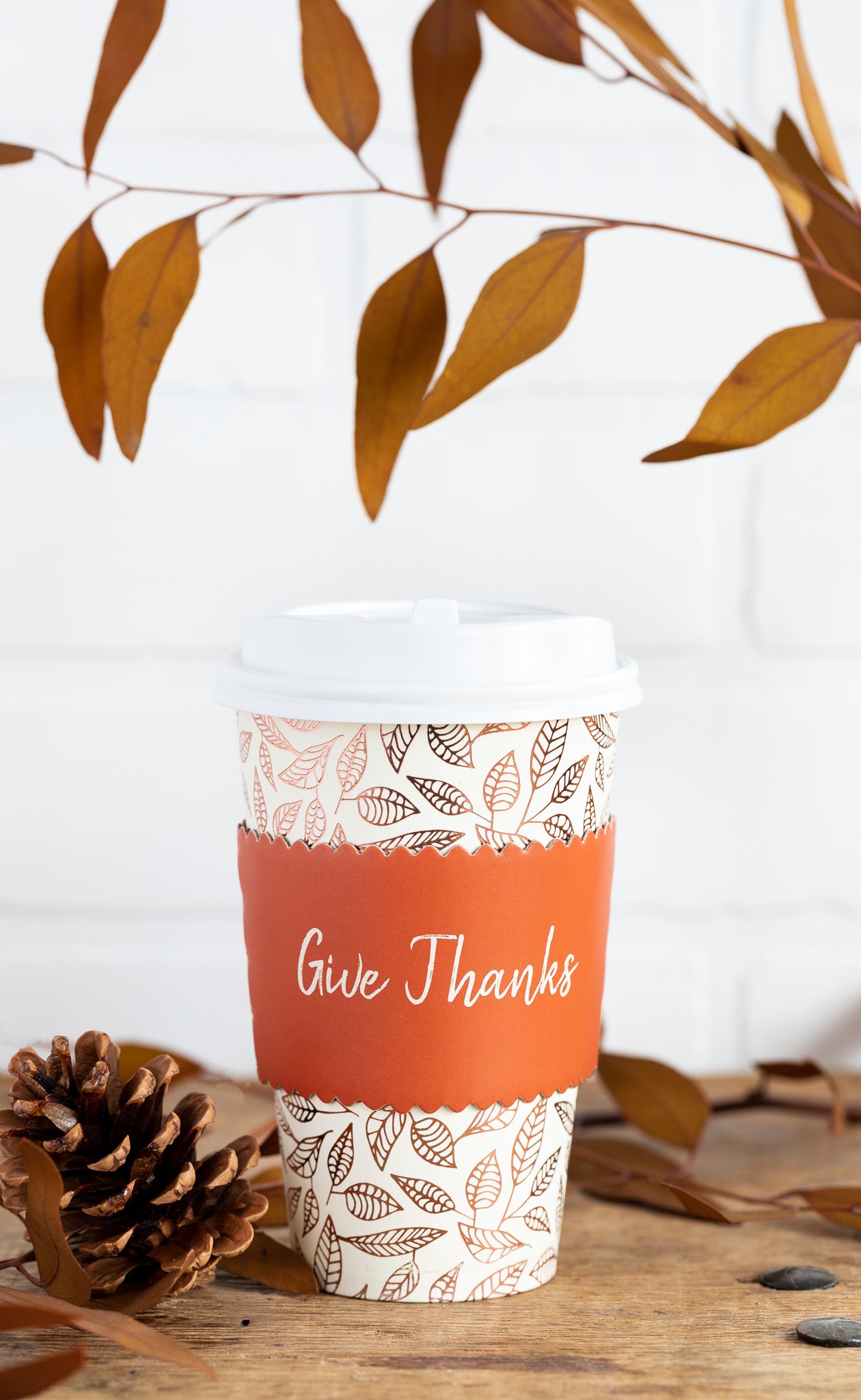 Give Thanks Coffee Cups 8 count - My Mind's Eye Paper Goods