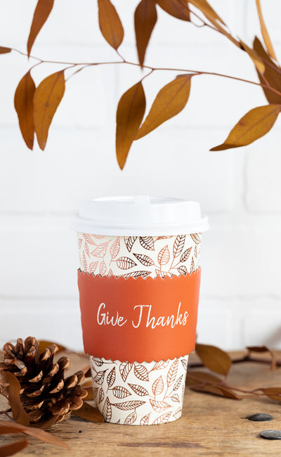 Give Thanks Coffee Cups 8 count - My Mind's Eye Paper Goods