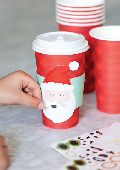 Make Your Own Santa Face To-Go Cups 8 ct