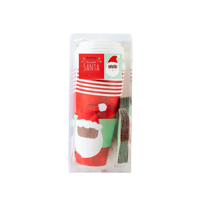 Make Your Own Santa Face To-Go Cups 8 ct