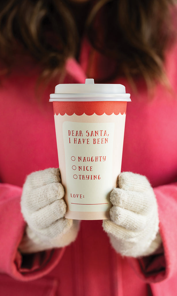 Reindeer Names Paper Coffee Cups 8ct