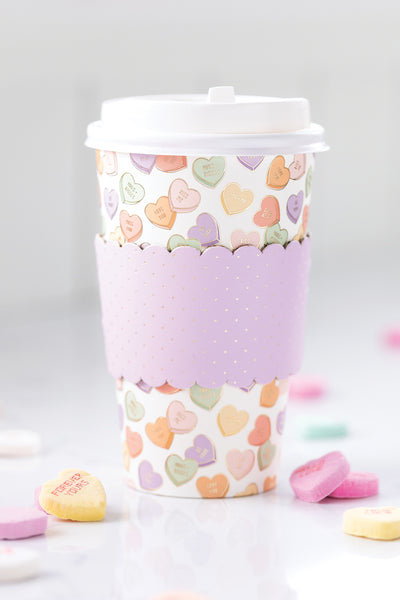 Conversation Hearts Cozy To-Go Cups (8 ct)