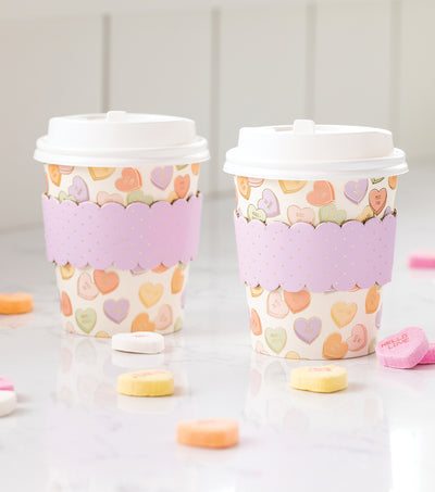 Conversation Hearts Cozy To-Go Cups (8 ct)