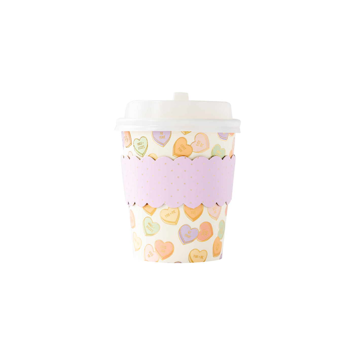 Conversation Hearts Cozy To-Go Cups (8 ct)