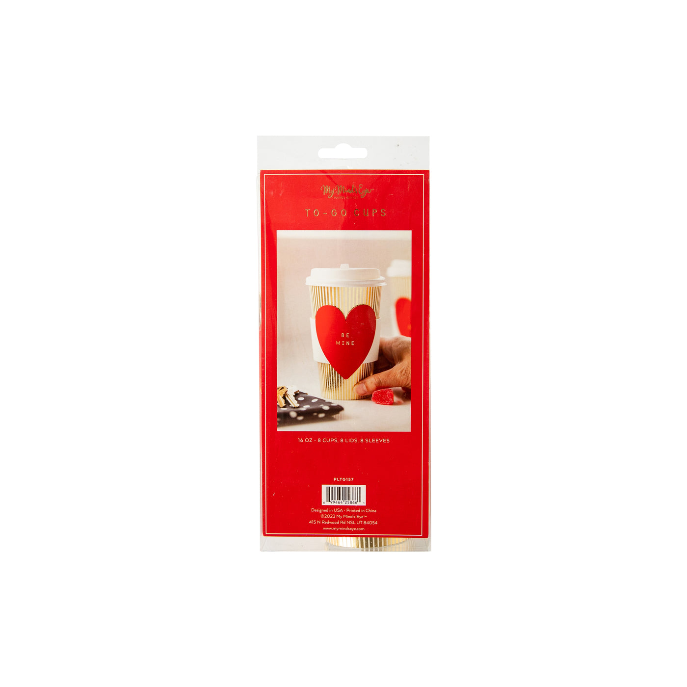 Red Be Mine Heart To-Go Cups (8 ct)