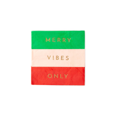 Merry Vibes Only Cocktail Napkin