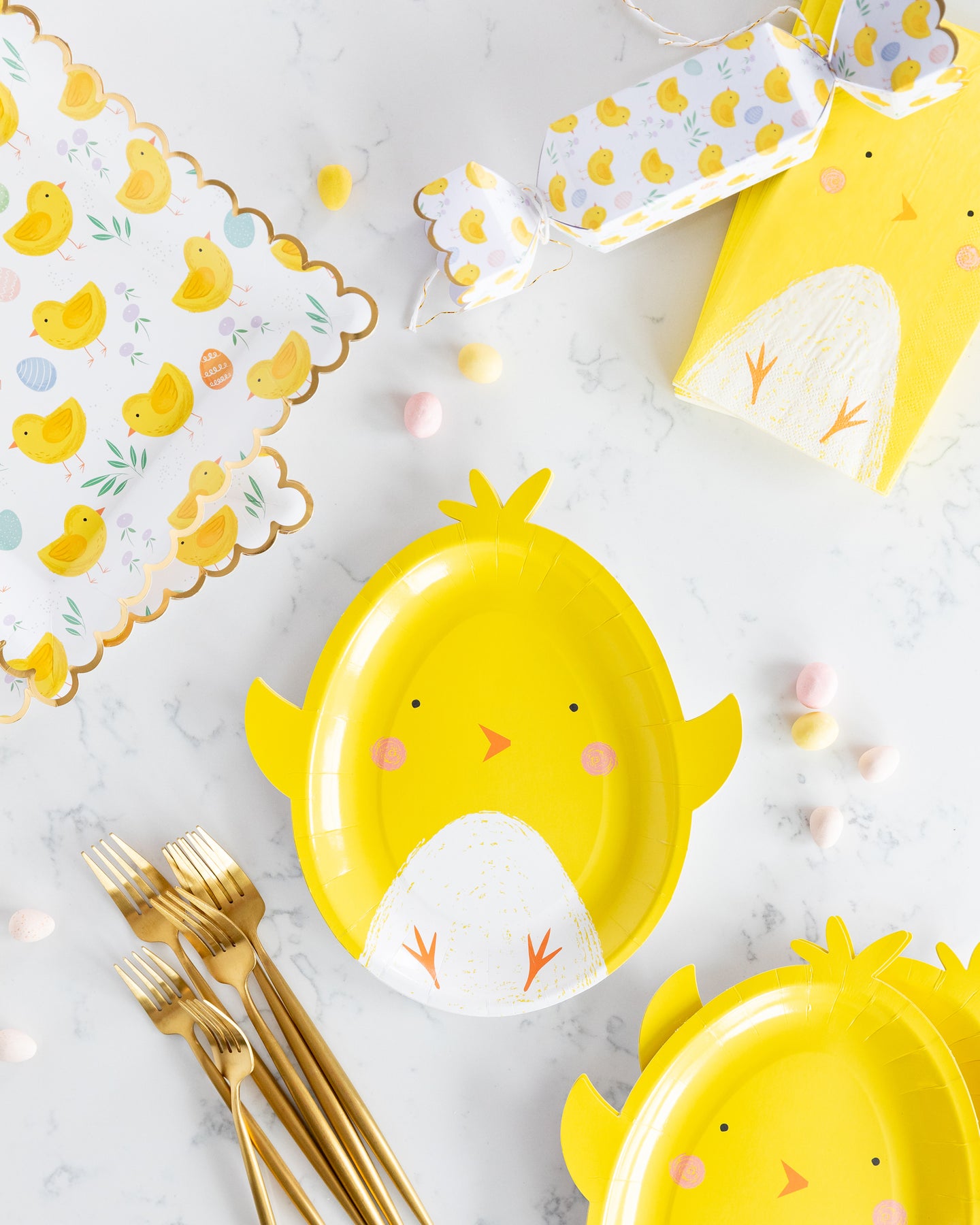Easter Chick Shaped Plate | My Mind's Eye Paper Goods