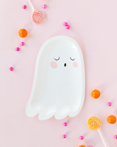 Trick or Treat Ghost Shaped Plate