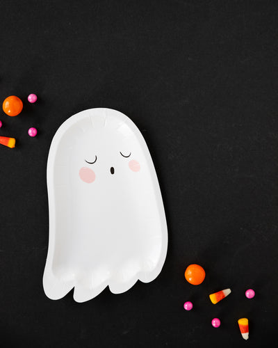 Trick or Treat Ghost Shaped Plate
