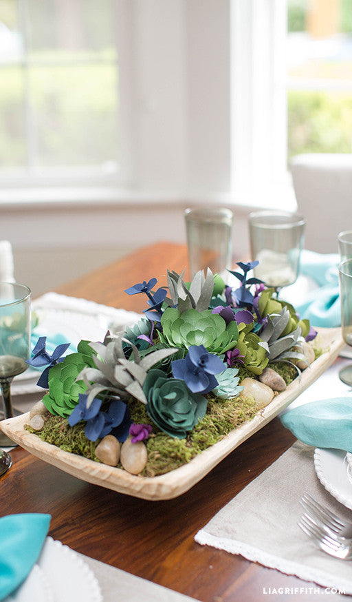 succulent pieces Lia Griffith Paper Succulent Center Piece Kit