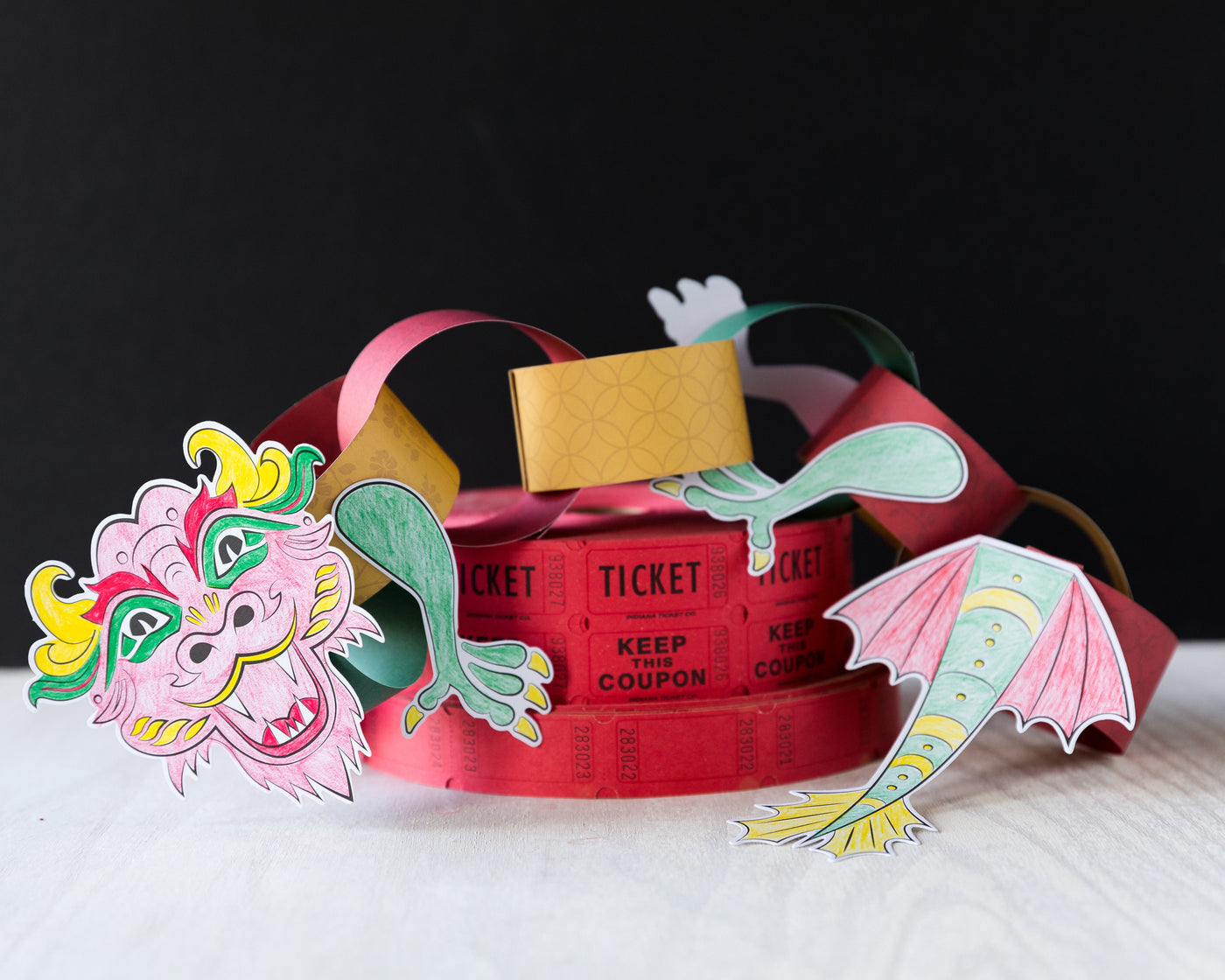 Chinese New Year Dragon Paper Chain Craft (Teacher-Made)