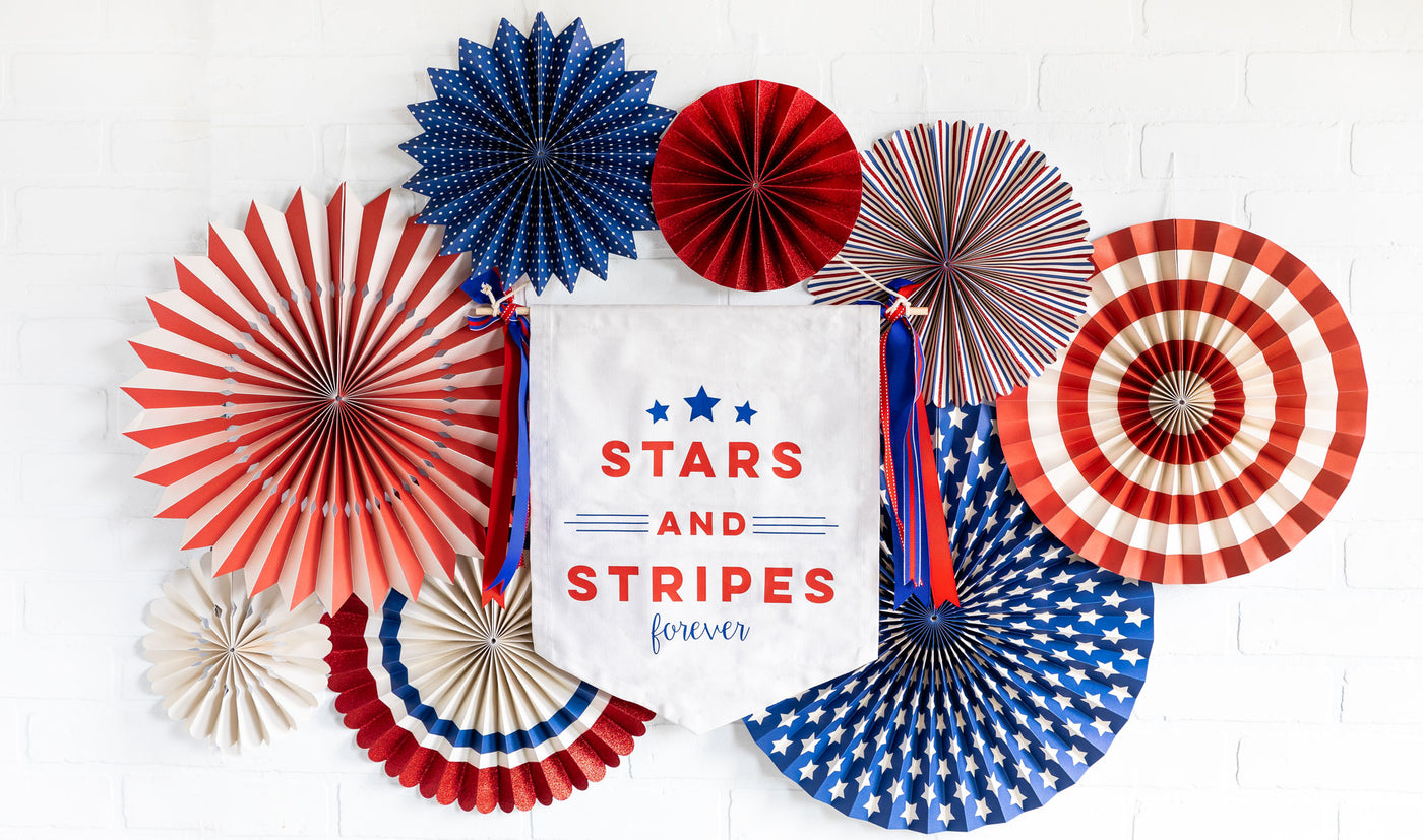Stars & Stripes Canvas Banner - My Mind's Eye Paper Goods