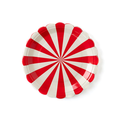 Red Carnival Swirl 9" Paper Plates