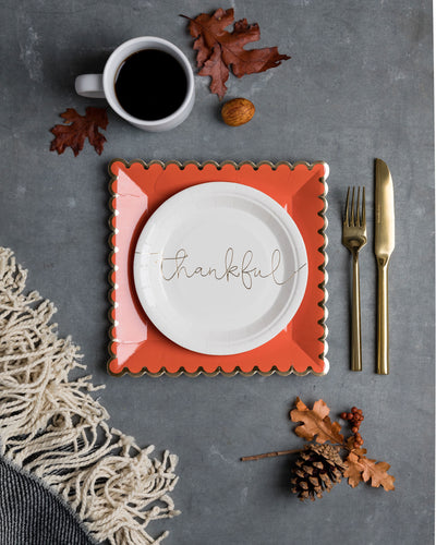 Thankful/Grateful 7" Paper Plate Set
