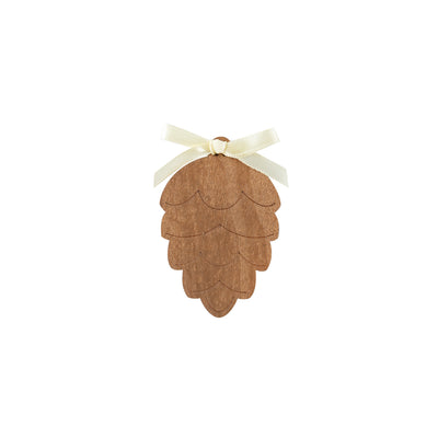 Harvest Wooden Pine Cone Napkin Tags