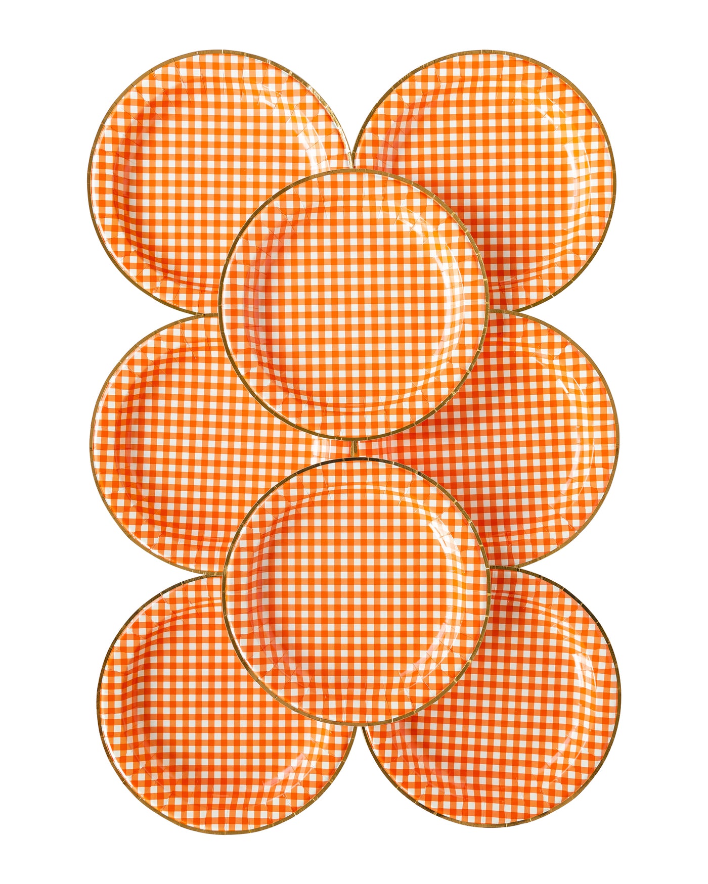 Harvest Orange Gingham Check 11" Plate