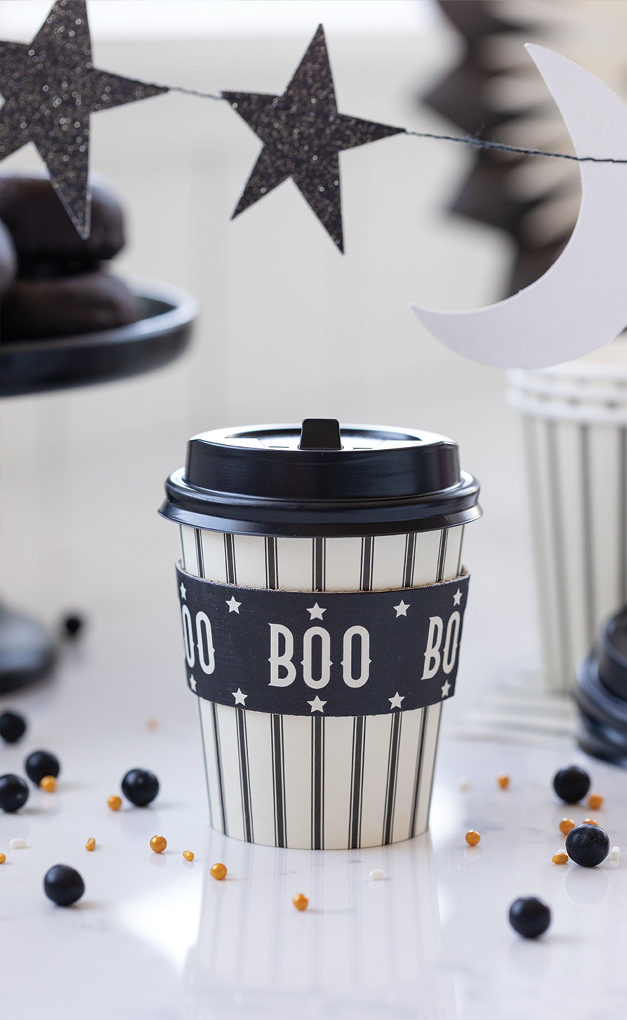 Vintage Halloween Boo Cozy To-Go Cup-8ct