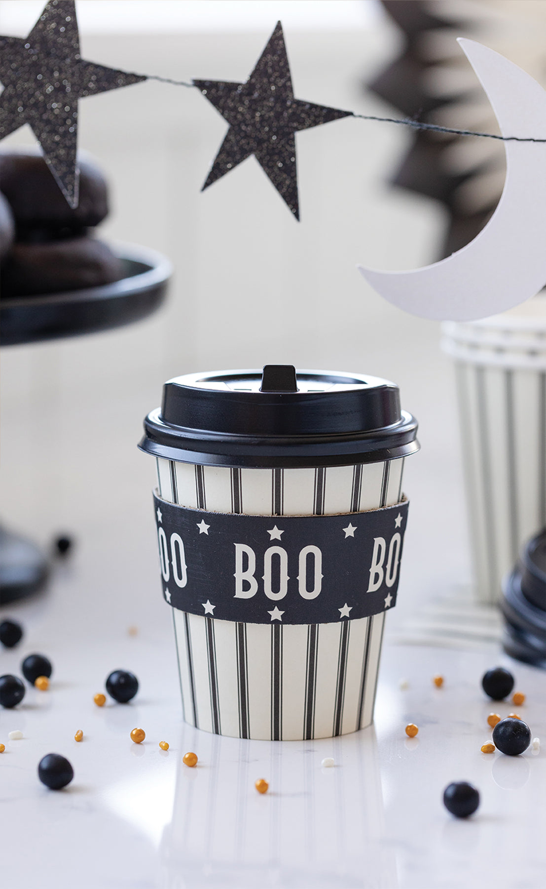 Vintage Halloween Boo Cozy To-Go Cup | My Mind's Eye.