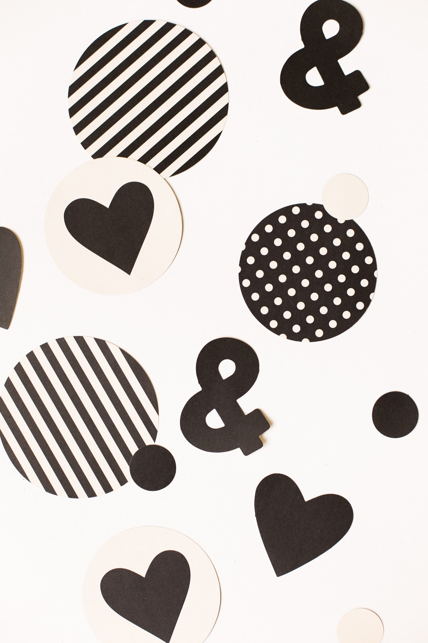 Black & White Confetti - My Mind's Eye Paper Goods