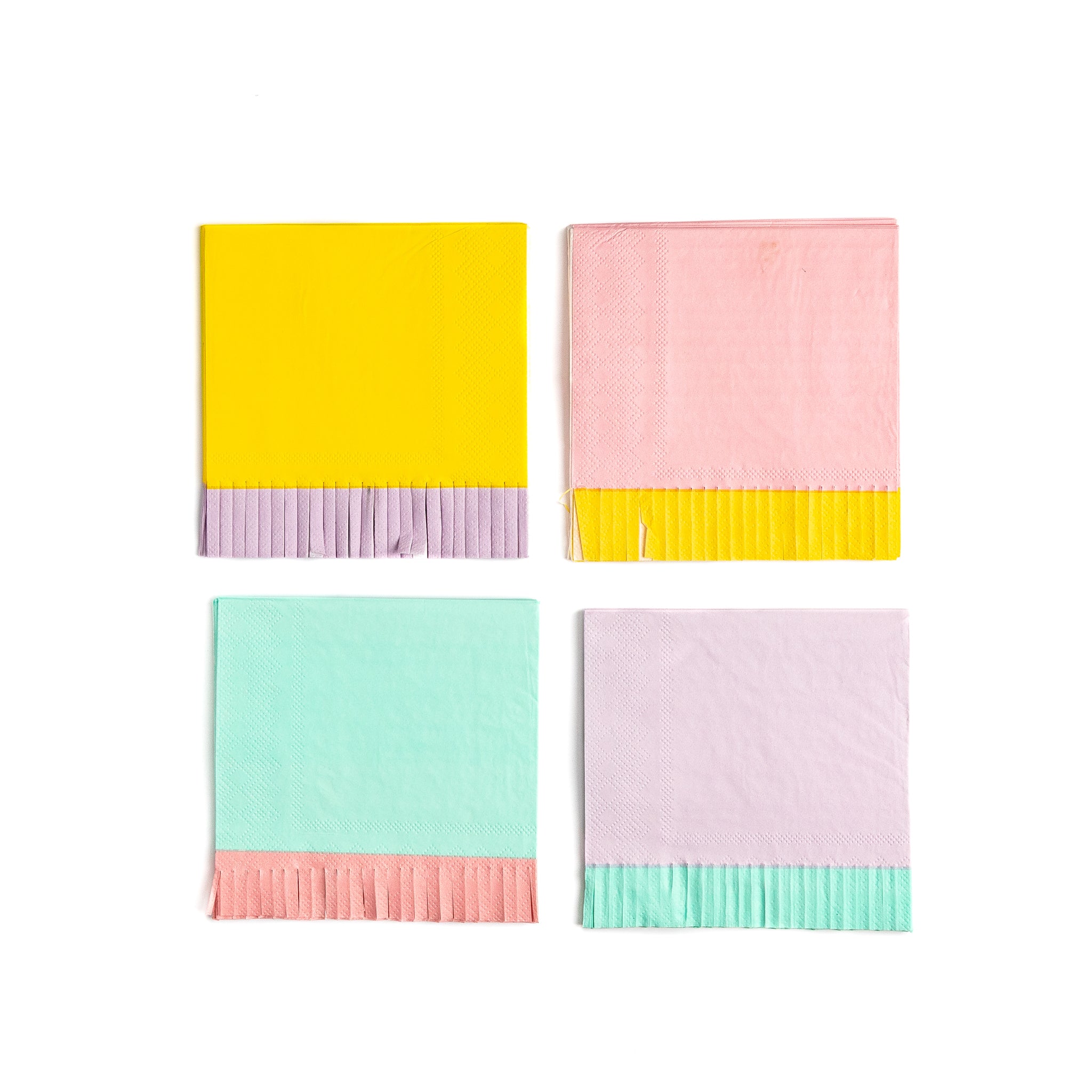 Spring Fringed Cocktail Napkins|My Mind's Eye.