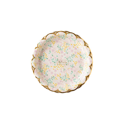 Ditsy Floral Round Scallop 7" Plate