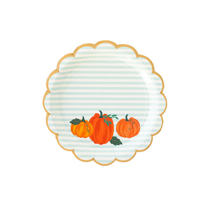Pumpkin Stripes Plates