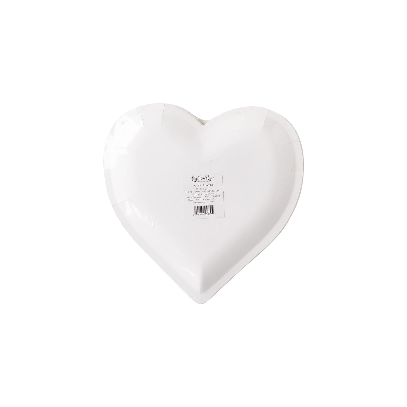 White Love Heart Shaped Plate