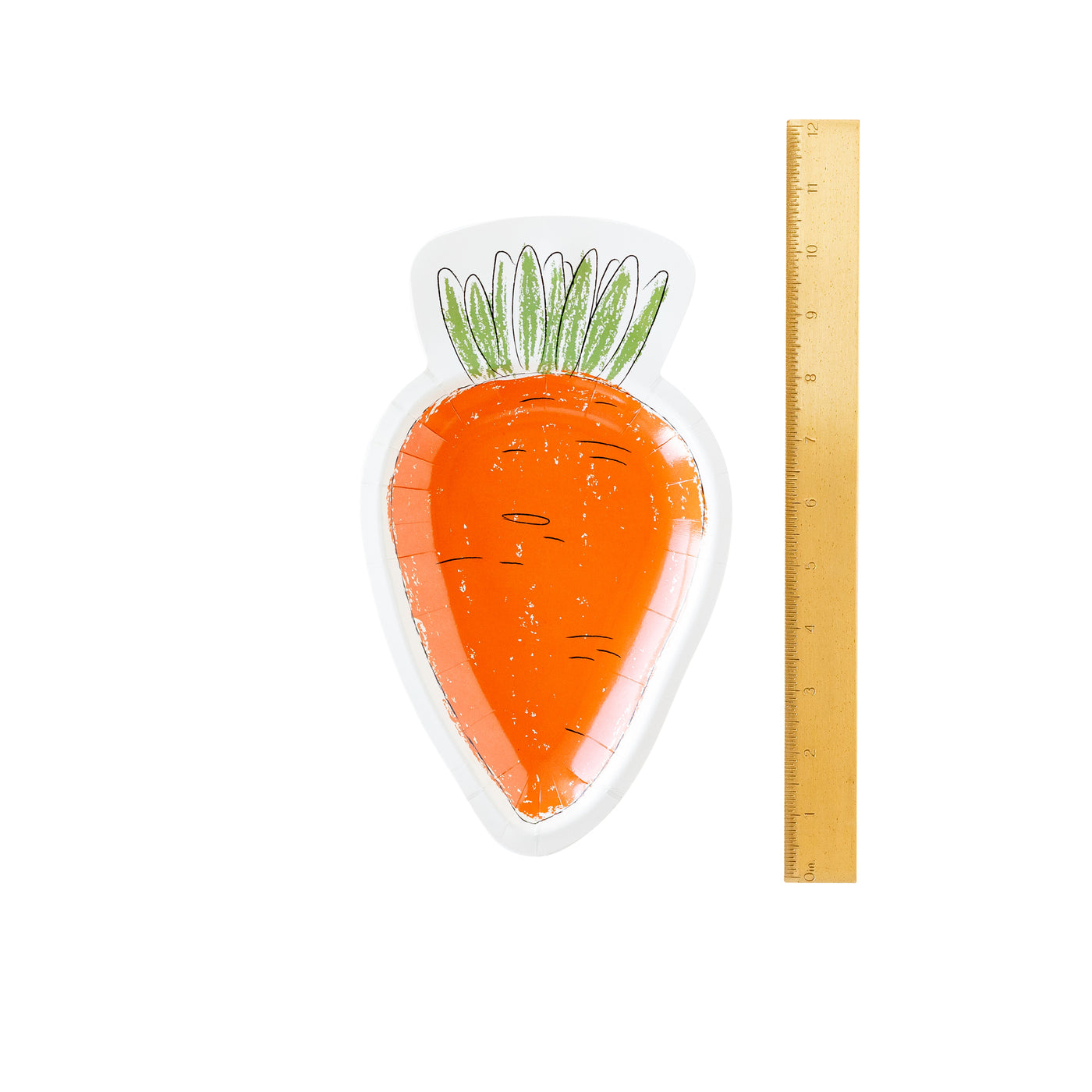 Sketchy Carrot Shaped Plate  My Mind's Eye – My Mind's Eye Paper Goods