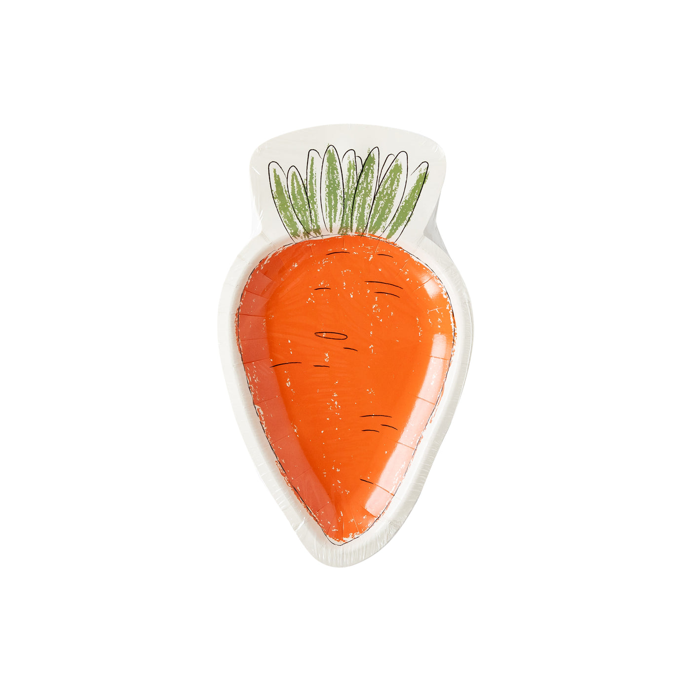Sketchy Carrot Shaped Plate
