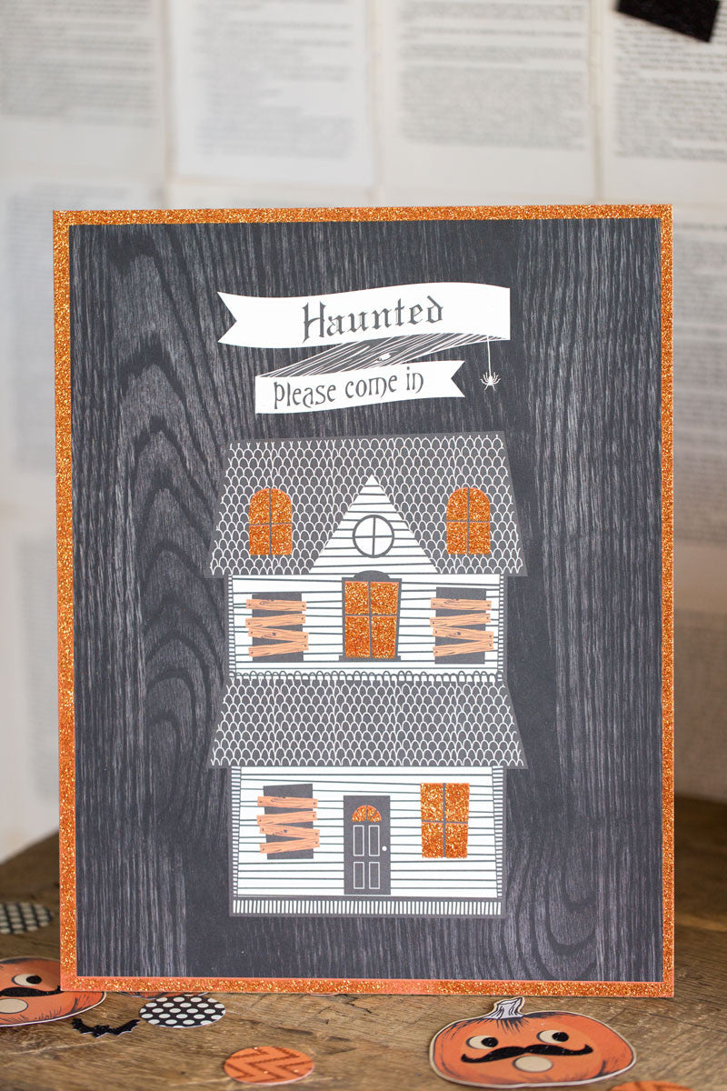 Halloween Haunted House Standing Art - My Mind's Eye Paper Goods